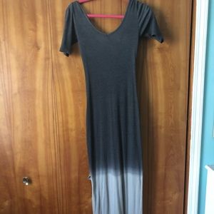 Floor length Jersey Sundress. Grey ombré